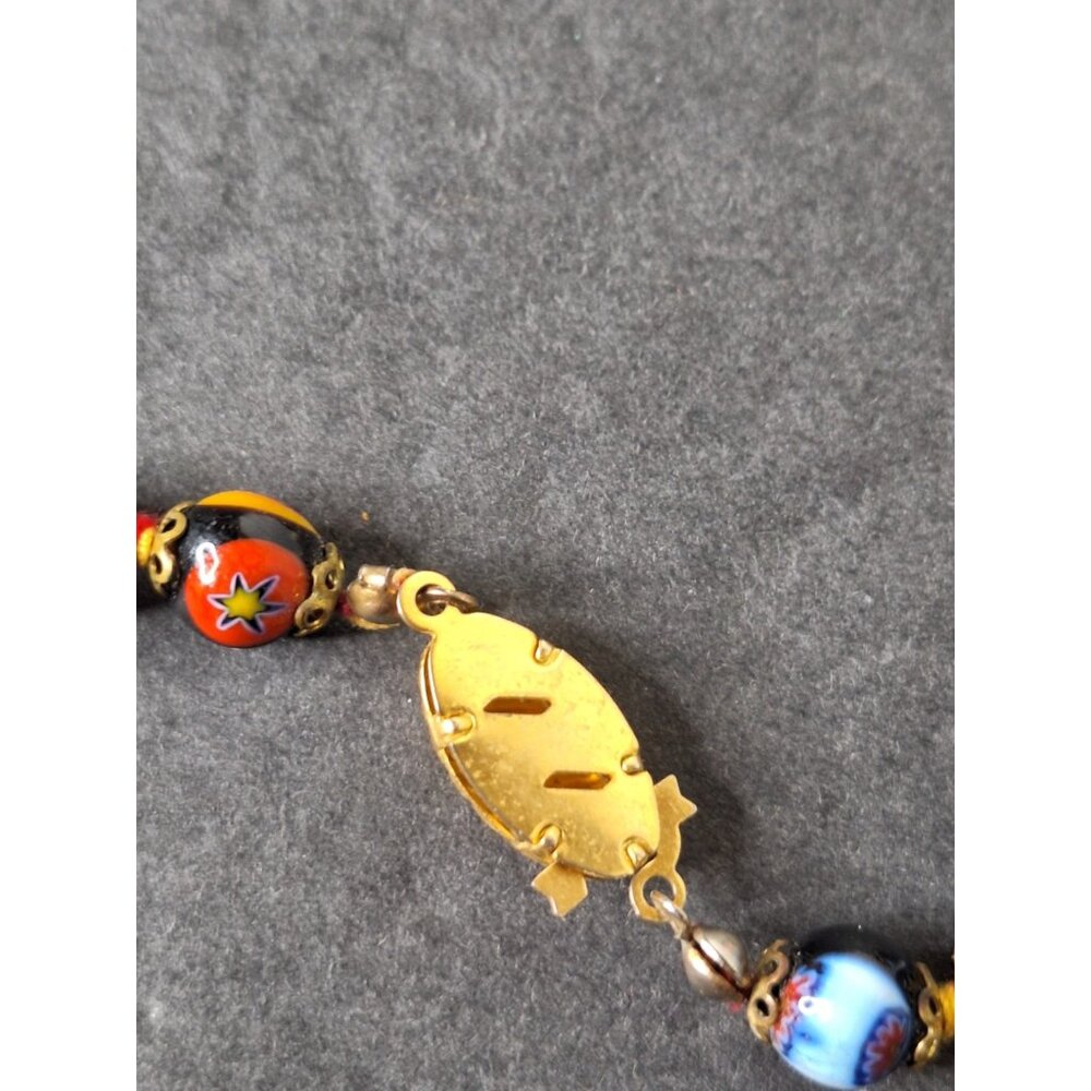 Vintage Original Murano Millefiori Art Glass Bead Necklace & Bracelet - Picture 10 of 16